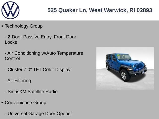 2022 Jeep Wrangler Unlimited Sport S