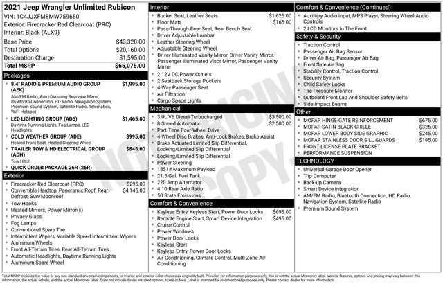 2021 Jeep Wrangler Unlimited Rubicon