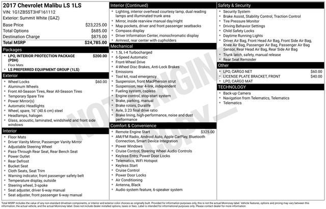 2017 Chevrolet Malibu LS 1LS
