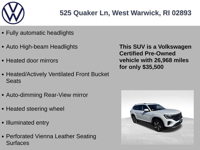 2024 Volkswagen Atlas 2.0T SEL