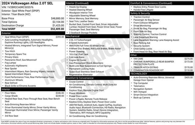 2024 Volkswagen Atlas 2.0T SEL