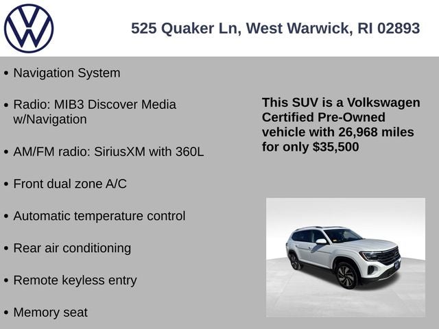 2024 Volkswagen Atlas 2.0T SEL