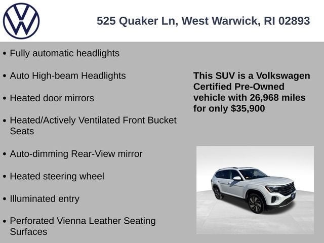 2024 Volkswagen Atlas 2.0T SEL