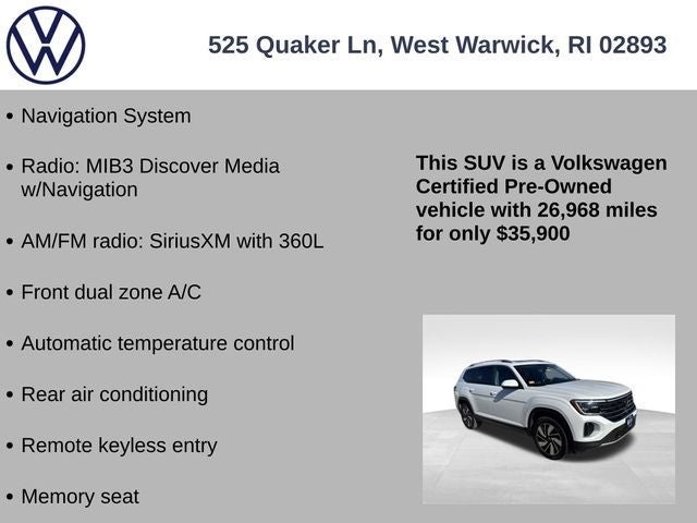 2024 Volkswagen Atlas 2.0T SEL