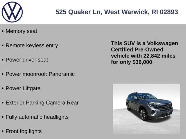 2024 Volkswagen Atlas 2.0T SEL