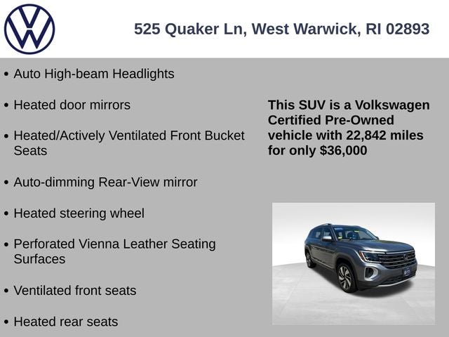 2024 Volkswagen Atlas 2.0T SEL