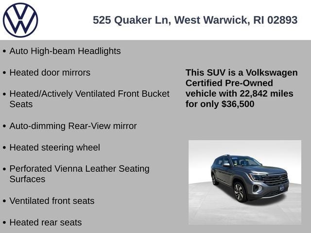 2024 Volkswagen Atlas 2.0T SEL