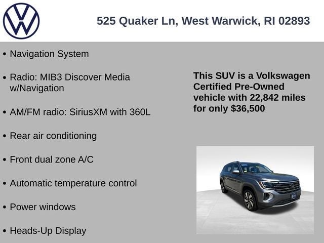 2024 Volkswagen Atlas 2.0T SEL