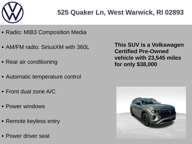2024 Volkswagen Atlas 2.0T Peak Edition SE w/Technology