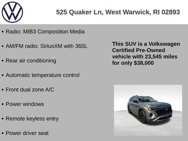 2024 Volkswagen Atlas 2.0T Peak Edition SE w/Technology