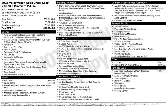 2025 Volkswagen Atlas Cross Sport 2.0T SEL Premium R-Line