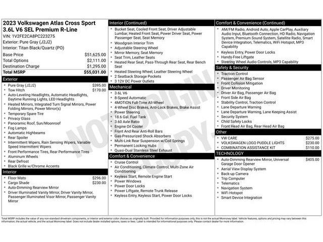 2023 Volkswagen Atlas Cross Sport 3.6L V6 SEL Premium R-Line