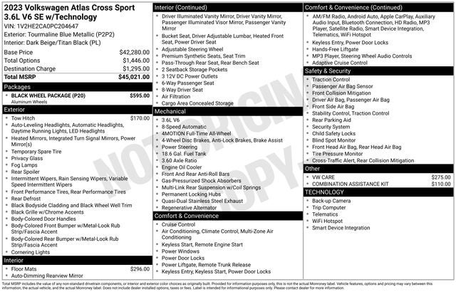 2023 Volkswagen Atlas Cross Sport 3.6L V6 SE w/Technology
