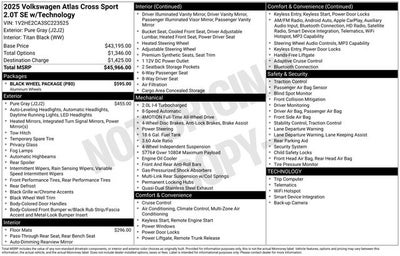 2025 Volkswagen Atlas Cross Sport 2.0T SE w/Technology