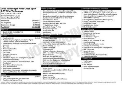 2025 Volkswagen Atlas Cross Sport 2.0T SE w/Technology
