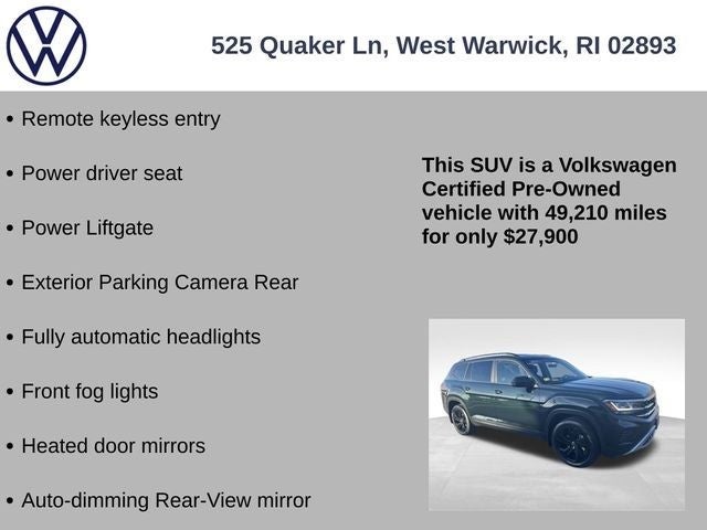 2022 Volkswagen Atlas 3.6L V6 SE w/Technology