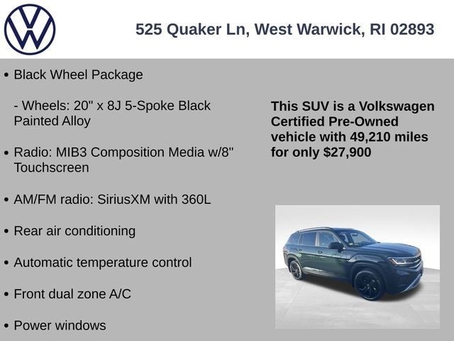 2022 Volkswagen Atlas 3.6L V6 SE w/Technology