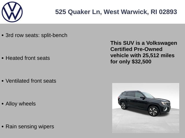 2025 Volkswagen Atlas 2.0T SE w/Technology