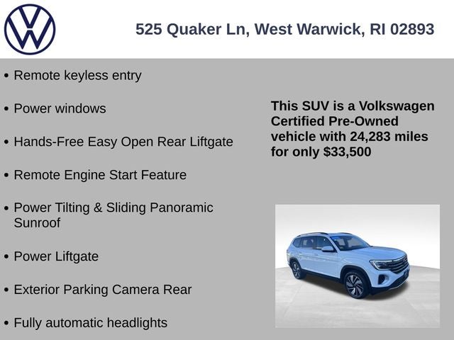 2024 Volkswagen Atlas 2.0T SE w/Technology