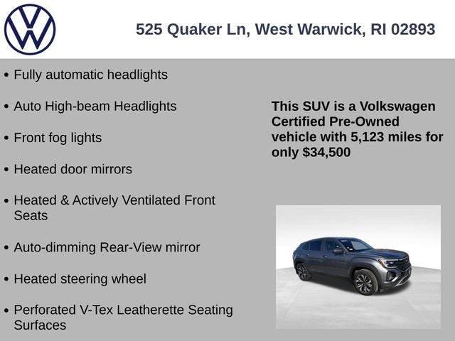 2025 Volkswagen Atlas Cross Sport 2.0T SE