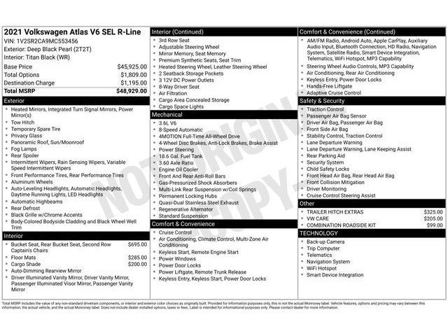 2021 Volkswagen Atlas 3.6L V6 SEL R-Line