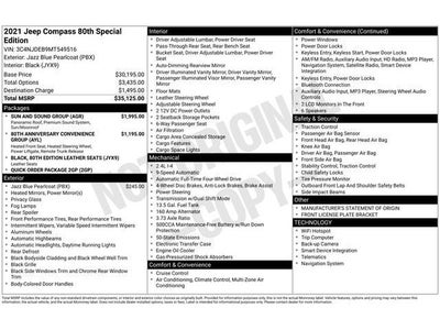 2021 Jeep Compass 80th Special Edition