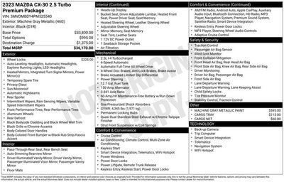 2023 Mazda Mazda CX-30 2.5 Turbo Premium Package