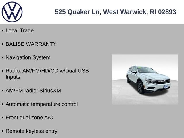 2018 Volkswagen Tiguan 2.0T SEL 4Motion