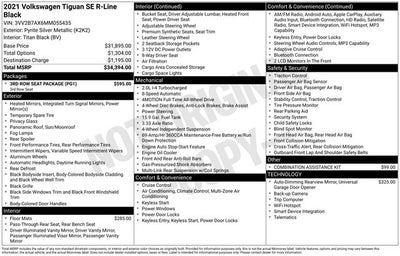 2021 Volkswagen Tiguan 2.0T SE R-Line Black