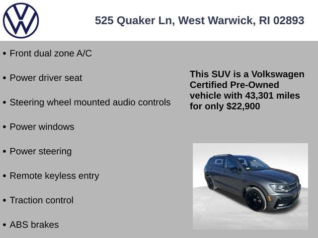 2021 Volkswagen Tiguan 2.0T SE R-Line Black