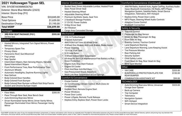 2021 Volkswagen Tiguan 2.0T SEL