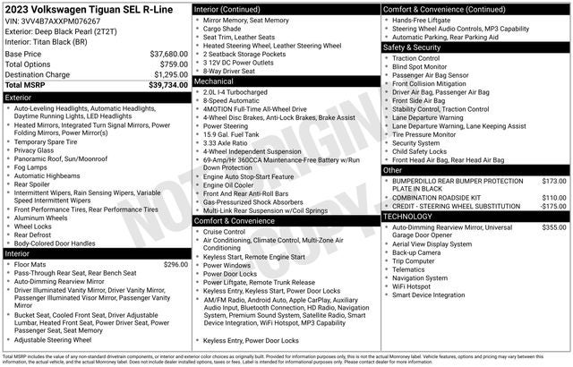 2023 Volkswagen Tiguan 2.0T SEL R-Line