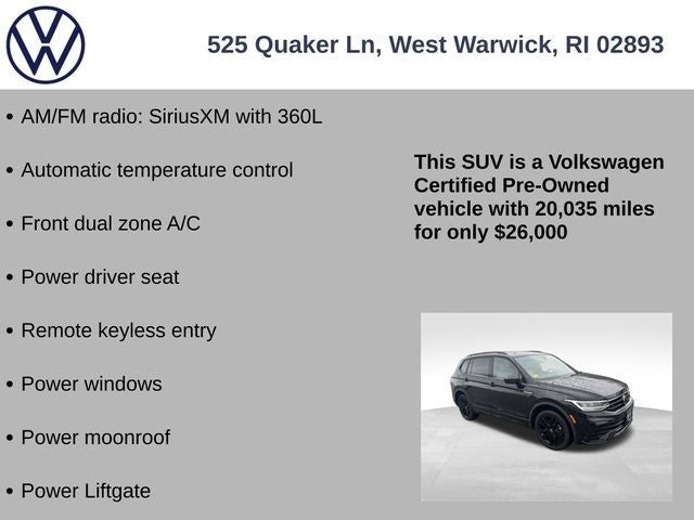 2022 Volkswagen Tiguan 2.0T SE R-Line Black