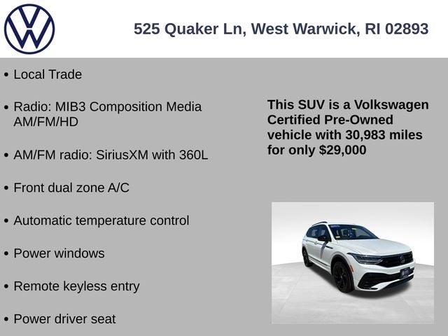 2024 Volkswagen Tiguan 2.0T SE R-Line Black