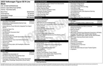 2023 Volkswagen Tiguan 2.0T SE R-Line Black