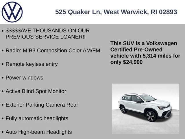 2025 Volkswagen Taos 1.5T S