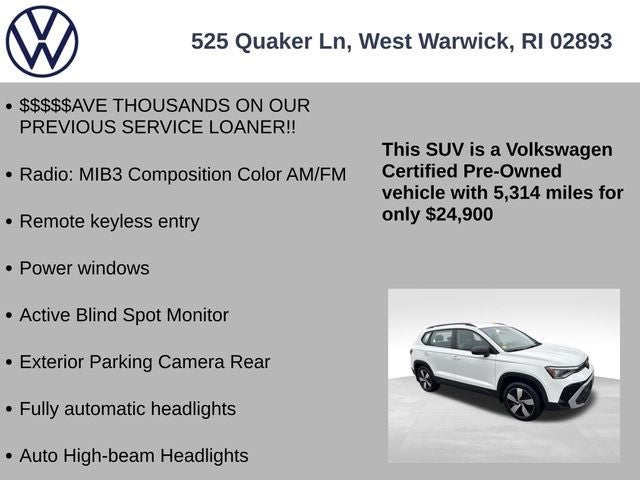 2025 Volkswagen Taos 1.5T S