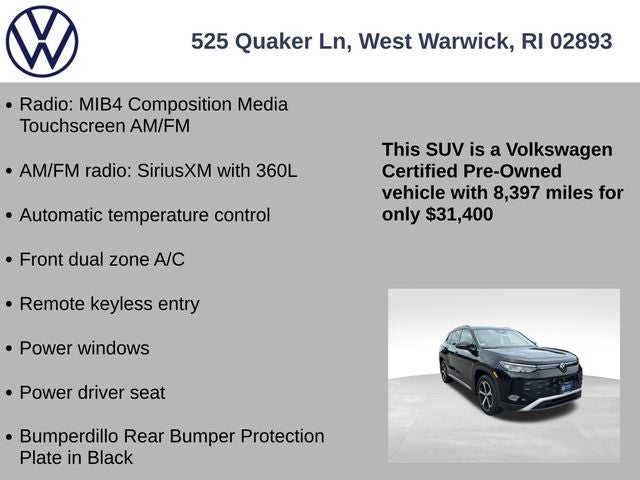 2025 Volkswagen Tiguan 2.0T SE