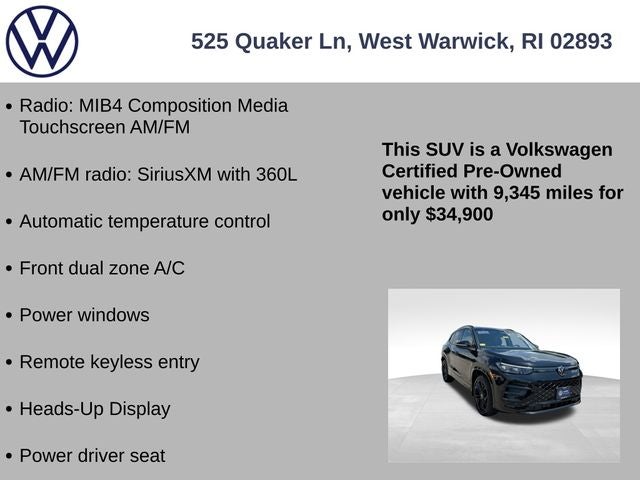 2025 Volkswagen Tiguan 2.0T SE R-Line Black