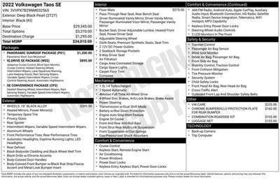 2022 Volkswagen Taos 1.5T SE