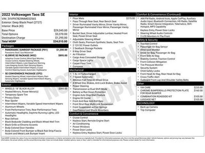 2022 Volkswagen Taos 1.5T SE