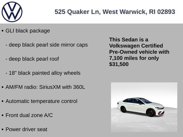 2025 Volkswagen Jetta GLI 2.0T Autobahn