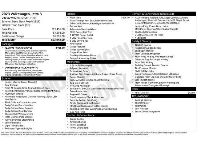 2023 Volkswagen Jetta 1.5T S