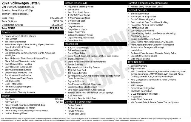 2024 Volkswagen Jetta 1.5T S