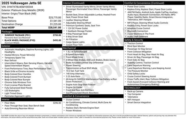 2025 Volkswagen Jetta 1.5T SE