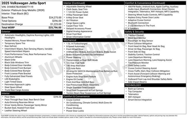 2025 Volkswagen Jetta 1.5T Sport
