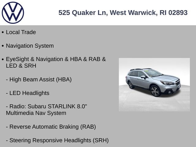 2018 Subaru Outback 2.5i Limited