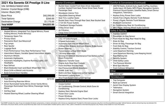 2021 Kia Sorento SX Prestige X-Line