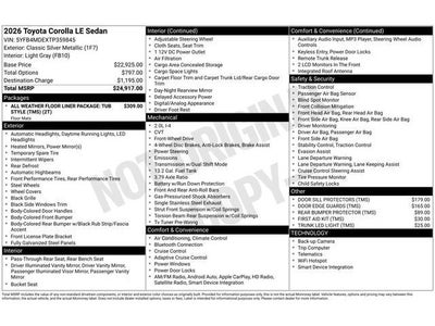 2026 Toyota Corolla LE