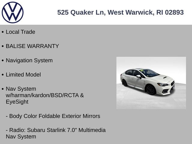 2018 Subaru WRX Limited
